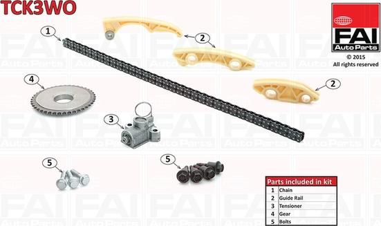 FAI AutoParts TCK3WO - Комплект ангренажна верига vvparts.bg