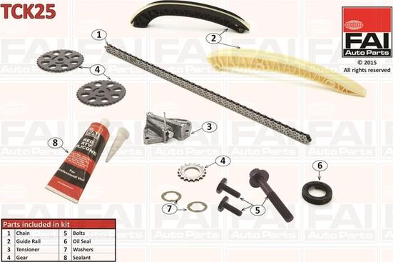 FAI AutoParts TCK25 - Комплект ангренажна верига vvparts.bg