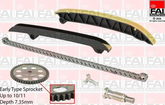 FAI AutoParts TCK208NG - Комплект ангренажна верига vvparts.bg