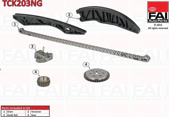 FAI AutoParts TCK203NG - Комплект ангренажна верига vvparts.bg