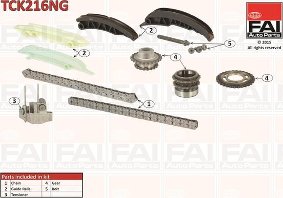 FAI AutoParts TCK216NG - Комплект ангренажна верига vvparts.bg