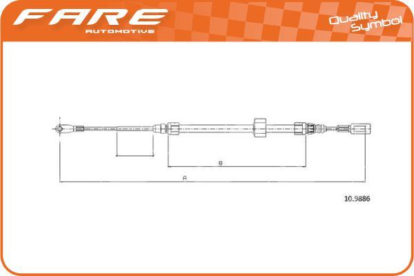 FARE-CO 19277 - Жило, ръчна спирачка vvparts.bg