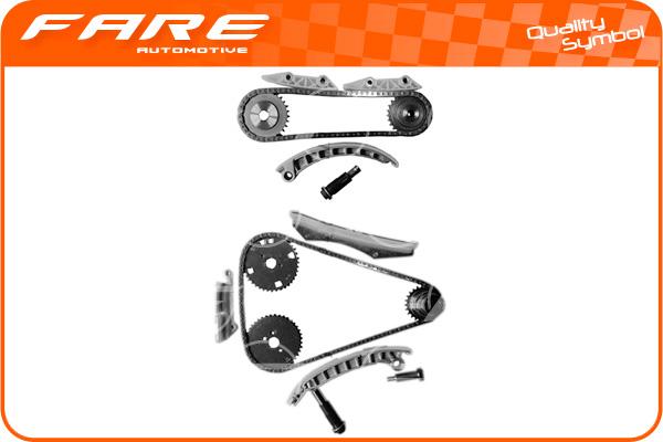 FARE-CO 15019 - Комплект ангренажна верига vvparts.bg