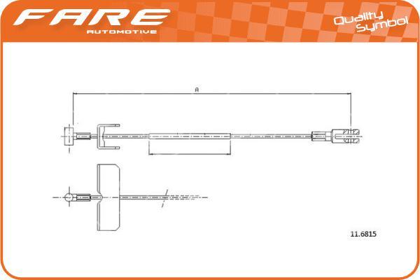 FARE-CO 18591 - Жило, ръчна спирачка vvparts.bg