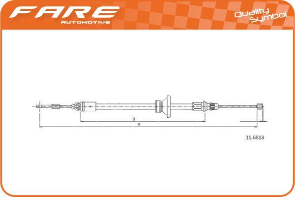 FARE-CO 18589 - Жило, ръчна спирачка vvparts.bg