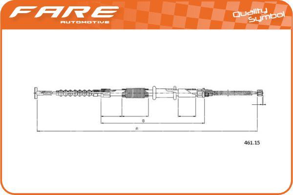 FARE-CO 18063 - Жило, ръчна спирачка vvparts.bg