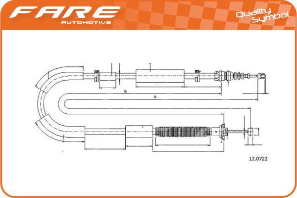 FARE-CO 18112 - Жило, ръчна спирачка vvparts.bg