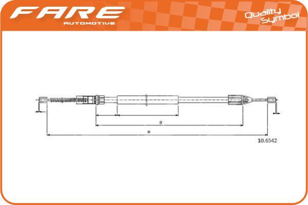 FARE-CO 18864 - Жило, ръчна спирачка vvparts.bg