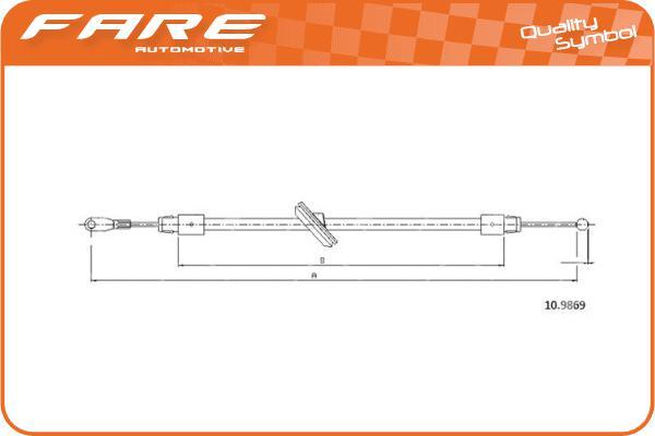 FARE-CO 17995 - Жило, ръчна спирачка vvparts.bg