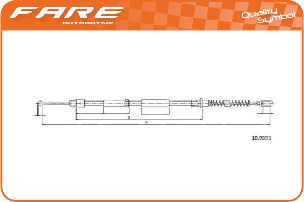 FARE-CO 17986 - Жило, ръчна спирачка vvparts.bg