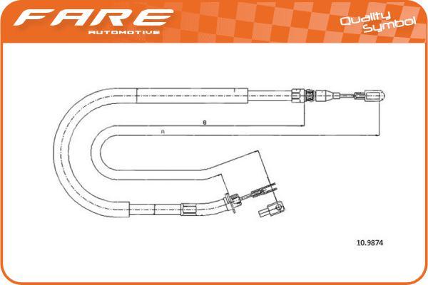 FARE-CO 17927 - Жило, ръчна спирачка vvparts.bg