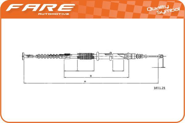 FARE-CO 17681 - Жило, ръчна спирачка vvparts.bg