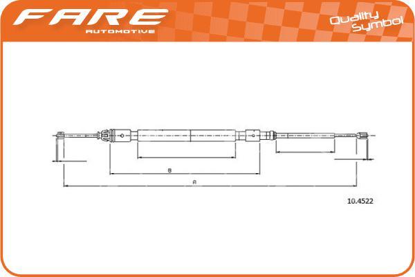 FARE-CO 17853 - Жило, ръчна спирачка vvparts.bg