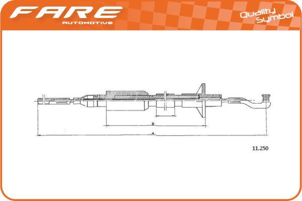 FARE-CO 24694 - Въжен механизъм, задействане на съединителя vvparts.bg