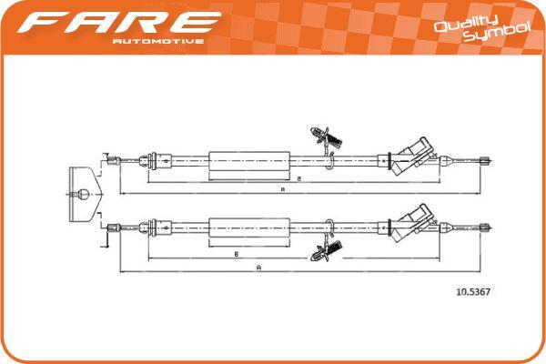 FARERCH 18247 - Жило, ръчна спирачка vvparts.bg