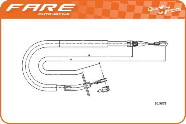 FARERCH 17931 - Жило, ръчна спирачка vvparts.bg