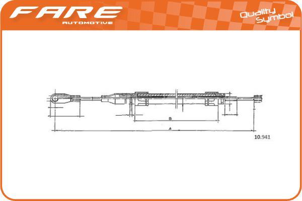 FARERCH 17891 - Жило, ръчна спирачка vvparts.bg