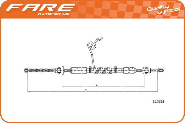 FARE SA 18240 - Жило, ръчна спирачка vvparts.bg