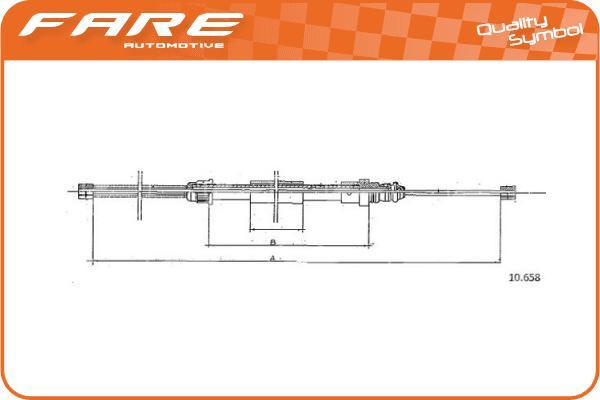 FARE SA 18790 - Жило, ръчна спирачка vvparts.bg