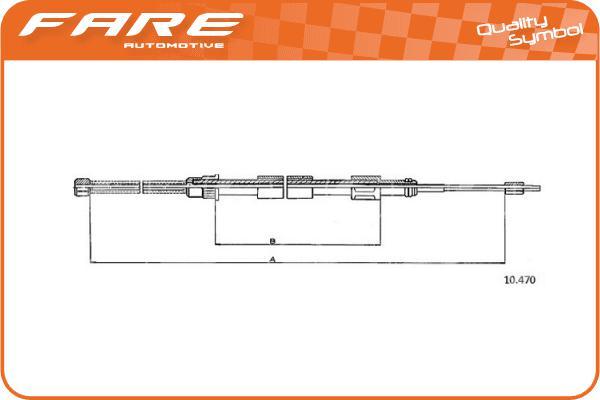 FARE SA 17592 - Жило, ръчна спирачка vvparts.bg