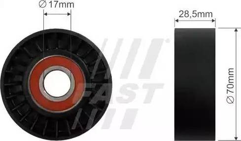 Fast FT44547 - Паразитна / водеща ролка, пистов ремък vvparts.bg