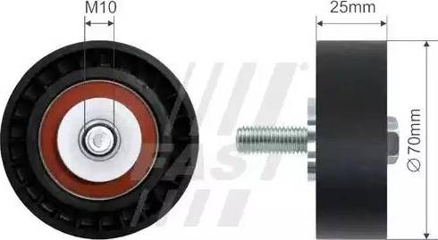Fast FT44559 - Паразитна / водеща ролка, пистов ремък vvparts.bg