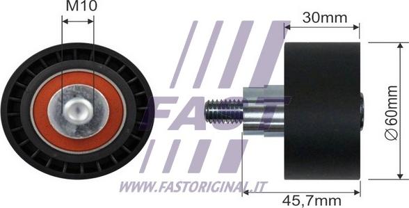 Fast FT44566 - Паразитна / водеща ролка, пистов ремък vvparts.bg