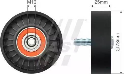 Fast FT44561 - Паразитна / водеща ролка, пистов ремък vvparts.bg
