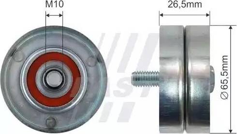 Fast FT44582 - Паразитна / водеща ролка, пистов ремък vvparts.bg