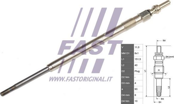 Fast FT82706 - Подгревна свещ vvparts.bg