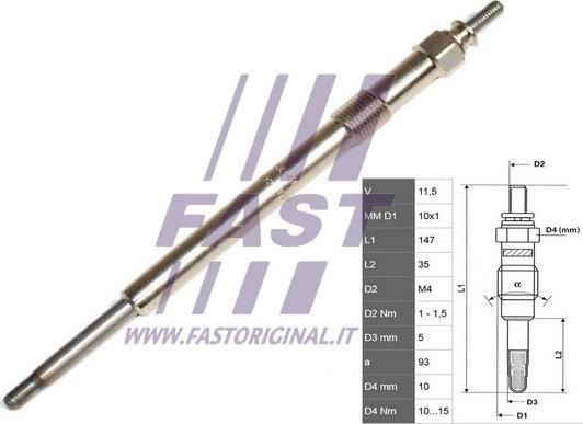 Fast FT82736 - Подгревна свещ vvparts.bg