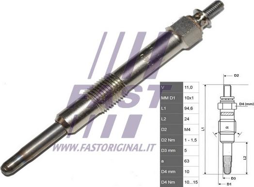 Fast FT82730 - Подгревна свещ vvparts.bg