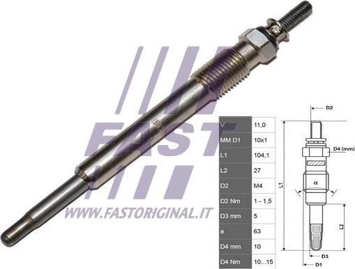 Fast FT82732 - Подгревна свещ vvparts.bg