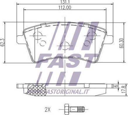 Fast FT29527 - Комплект спирачно феродо, дискови спирачки vvparts.bg