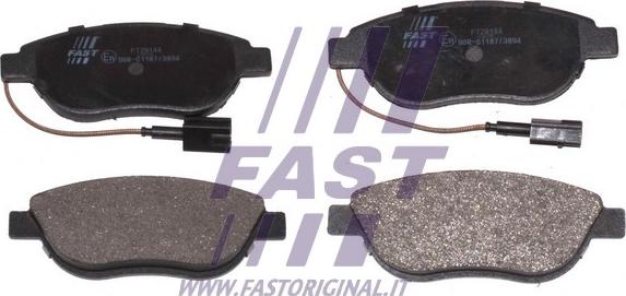 Fast FT29144 - Комплект спирачно феродо, дискови спирачки vvparts.bg