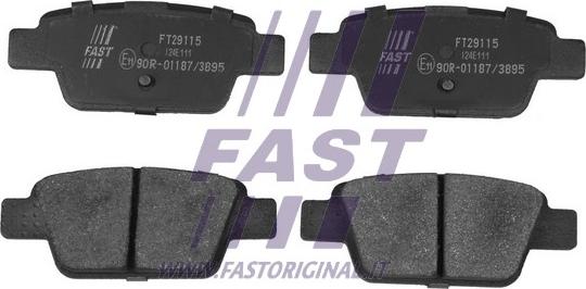 Fast FT29115 - Комплект спирачно феродо, дискови спирачки vvparts.bg