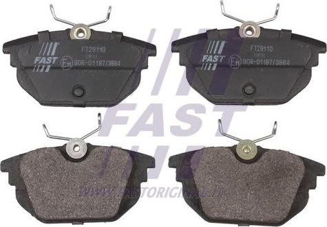 Fast FT29110 - Комплект спирачно феродо, дискови спирачки vvparts.bg