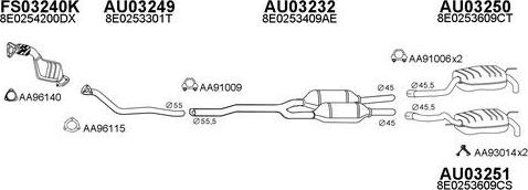 Faurecia AA96043 - Уплътнение, изпускателни тръби vvparts.bg