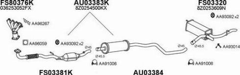 Faurecia AA96070 - Уплътнение, изпускателни тръби vvparts.bg