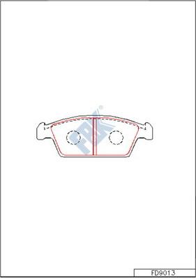 FBK FD9013 - Комплект спирачно феродо, дискови спирачки vvparts.bg