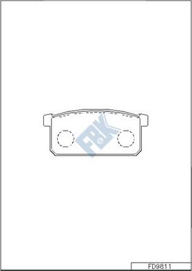 FBK FD9811 - Комплект спирачно феродо, дискови спирачки vvparts.bg