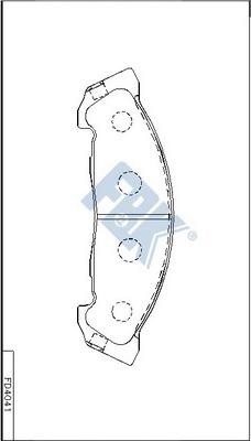 FBK FD4041 - Комплект спирачно феродо, дискови спирачки vvparts.bg