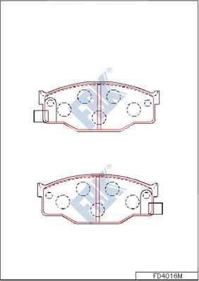 FBK FD4016M - Комплект спирачно феродо, дискови спирачки vvparts.bg