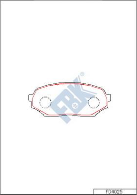 FBK FD4025 - Комплект спирачно феродо, дискови спирачки vvparts.bg