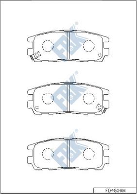 FBK FD4806M - Комплект спирачно феродо, дискови спирачки vvparts.bg