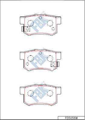 FBK FD5056M - Комплект спирачно феродо, дискови спирачки vvparts.bg