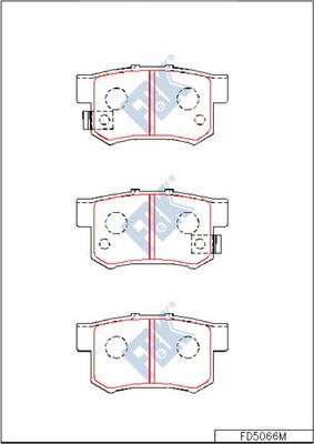 FBK FD5066M - Комплект спирачно феродо, дискови спирачки vvparts.bg