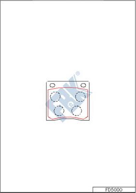 FBK FD5000 - Комплект спирачно феродо, дискови спирачки vvparts.bg
