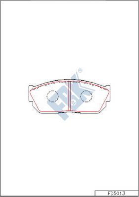 FBK FD5013 - Комплект спирачно феродо, дискови спирачки vvparts.bg