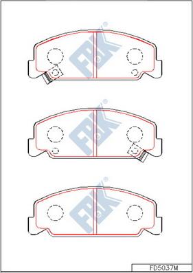 FBK FD5037M - Комплект спирачно феродо, дискови спирачки vvparts.bg